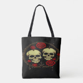 Skulpturrote Blume Halloween Tasche (Rückseite)