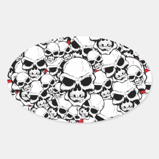 SKULTUREN OVALER AUFKLEBER (Vorderseite)