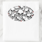 SKULTUREN OVALER AUFKLEBER (Tasche)