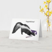 Skunk Abschluss Card Karte (Gelbe Blume)