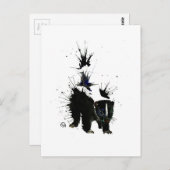 Skunk Aquarell Postkarte (Vorne/Hinten)