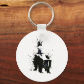 Skunk Aquarell Schlüsselanhänger (Vorderseite)