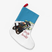 Skunk auf einem Schlitten Jingle riecht! Weihnacht Kleiner Weihnachtsstrumpf (Vorderansicht (hängend))