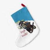 Skunk auf einem Schlitten Jingle riecht! Weihnacht Kleiner Weihnachtsstrumpf (Rückseite (Hängend))