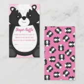 Skunk Baby Dusche Pink Begleitkarte (Vorne/Hinten)