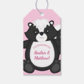 Skunk Baby Dusche Pink Geschenkanhänger (Vorderseite)