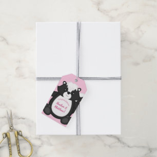 Skunk Baby Dusche Pink Geschenkanhänger