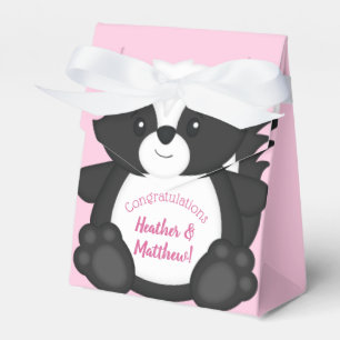 Skunk Baby Dusche Pink Geschenkschachtel