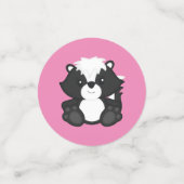 Skunk Baby Dusche Pink Konfetti (Klein Vorderseite)