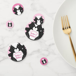 Skunk Baby Dusche Pink Konfetti