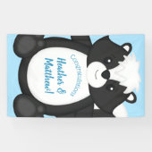 Skunk Baby Shower Blue Banner (Horizontal)