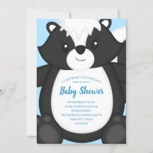 Skunk Baby Shower Blue
