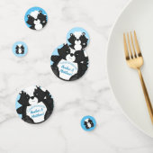 Skunk Baby Shower Blue Konfetti (Gruppe)