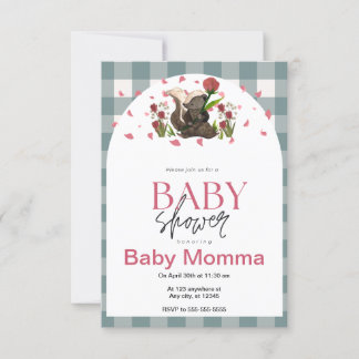 Skunk Baby Shower Einladung