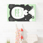 Skunk Baby Shower Green Banner (Insitu)