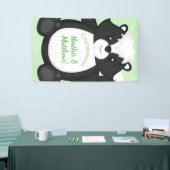 Skunk Baby Shower Green Banner (Messeveranstaltung)