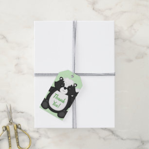 Skunk Baby Shower Green Geschenkanhänger