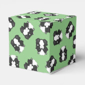 Skunk Baby Shower Green Geschenkschachtel (Rückseite)