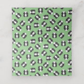 Skunk Baby Shower Green Platzkarte (Innenseite Aufgefaltet)