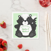 Skunk Baby Shower Green Serviette (Beispiel)
