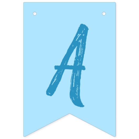 Skunk Birthday Party Blue Wimpelkette (Dritte Fahne)