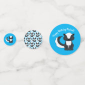 Skunk Birthday Party Kids Konfetti (Rückseiten)