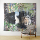 Skunk Black and White Wandteppich (Beispiel (Horizontal))