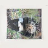 Skunk Black and White Wandteppich (Vorderseite (Horizontal))