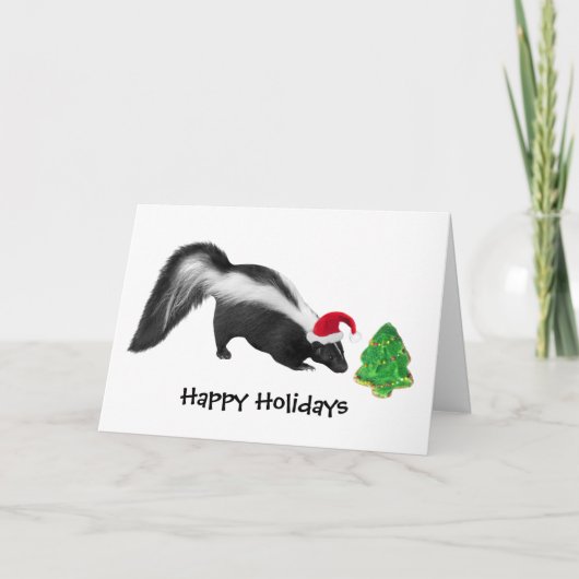 Skunk Christmas Card Karte (Vorderseite)