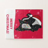 Skunk Christmas Skunks Winter Animals Jigsaw Puzzl Puzzle (Horizontal)