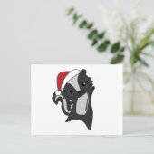 Skunk Christmas Skunks Winter Animals Postkarte (Stehend Vorderseite)