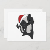 Skunk Christmas Skunks Winter Animals Postkarte (Vorne/Hinten)