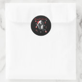 Skunk Christmas Skunks Winter Animals Runder Aufkleber (Tasche)