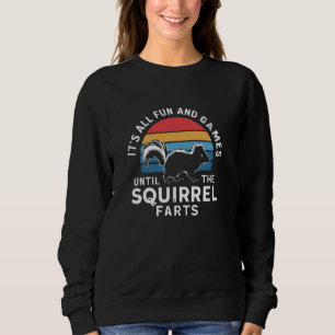 Skunk, Eichhörnchen, Furz Joke, Funny Retro Skunk Sweatshirt
