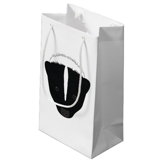 Skunk Face Kleine Geschenktüte (Rückseite Schrägansicht)