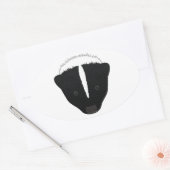 Skunk Face Ovaler Aufkleber (Umschlag)