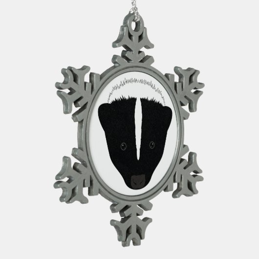 Skunk Face Schneeflocken Zinn-Ornament (Links)