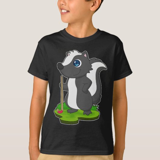 Skunk Field Hockey Hockey Stick T-Shirt (Vorderseite)
