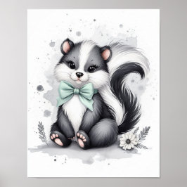Skunk Forest Kinderzimmer Wall Art Poster