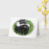 Skunk Foto Grußkarte Karte (Gelbe Blume)