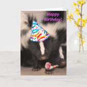 Skunk-Geburtstagskarte Karte (Gelbe Blume)