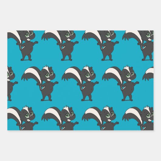 Skunk Geschenkpapier Set (Vorderseite 2)