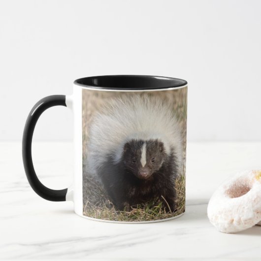 Skunk-Gesicht Tasse (Mit Donut)