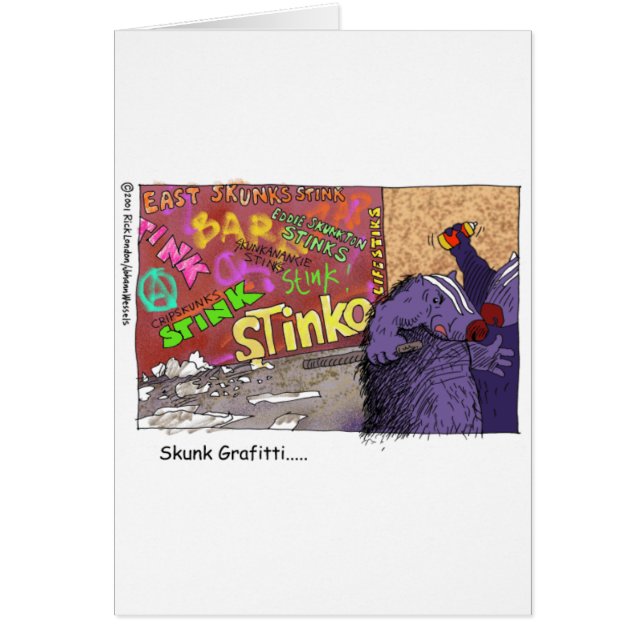 Skunk Graffiti Funny Cartoon Gifts & T-Shirt (Vorne)