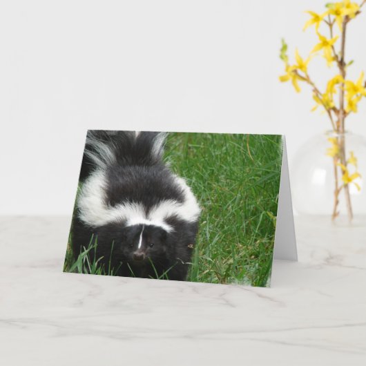 Skunk Greeting Card Karte (Gelbe Blume)