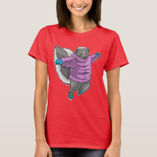 Skunk Ice Skaten Ice Skate T-Shirt