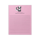 Skunk Kid Niedlich Woodland Stationary Notepad Notizblock (Rotiert)