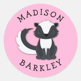 Skunk Kid Niedlich Woodland Umschlag Aufkleber Sti