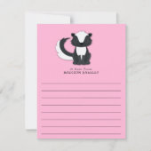 Skunk Kid's Niedliche flache Stationärkarten Dankeskarte (Vorderseite)