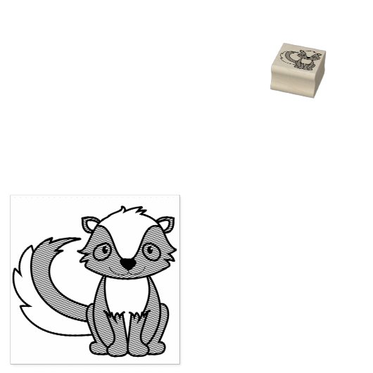 Skunk Kid's Niedliche Waldtiere Gummistempel (Stempel)
